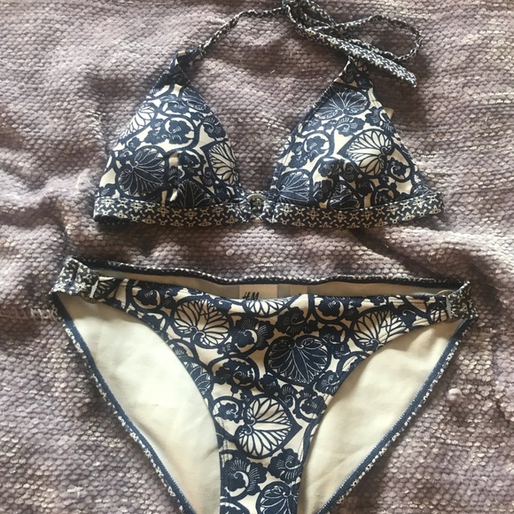 H&M Other - H&M blue floral print bikini set